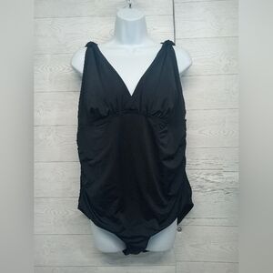 Time and Tru‎ Women's Size 16w-18w Black One Piece Swimsuit